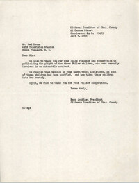 Letter from Esau Jenkins to Red Evans, July 5, 1968
