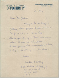 Letter from Martha C. McKey to Esau Jenkins