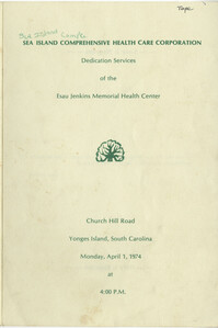 Dedication Services of the Esau Jenkins Memorial Health Center