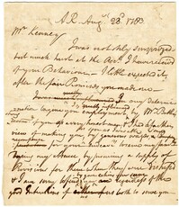 Letter from Arthur Middleton to Mr. Kenney, August 23, 1783