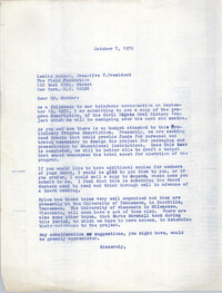 Letter from Bernice Robinson to Leslie Dunbar, October 7, 1972