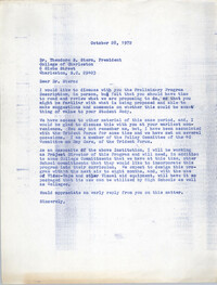 Letter from Bernice Robinson to Theodore S. Stern, October 28, 1972