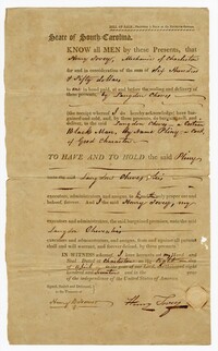 Bill of Sale for the Enslaved Man Pliny Sold from Henry Tovey to Langdon Cheves Sr., 1817