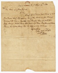Letter from William Jones to Langdon Cheves Sr. about the Enslaved Couple Harry and Betty, September 14th, 1830
