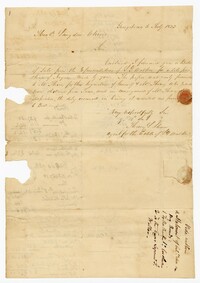 Letter to Langdon Cheves Sr. for the Purchase of Enslaved Persons, 1833