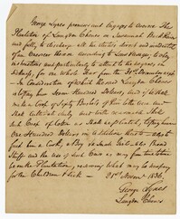 Agreement Between Langdon Cheves Sr. and his Overseer George Lynes, 1836