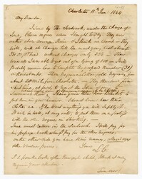 Letter to Langdon Cheves Jr. from Langdon Cheves Sr., January 11, 1844