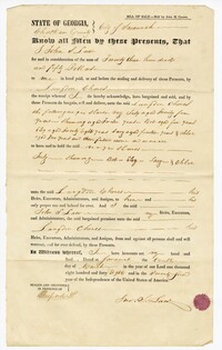 Bill of Sale for Six Enslaved Persons from John S. Law to Langdon Cheves Sr., 1848