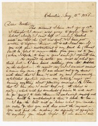 Letter to Langdon Cheves Jr. from his Sister Louisa McCord, January 18th, 1860