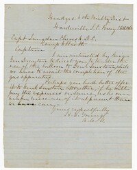 Letter to Captain Langdon Cheves Jr., May 26th, 1862
