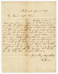 Letter to Captain Langdon Cheves Jr., June 28th, 1862