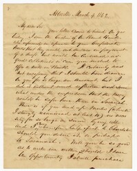 Letter from Charles Haskell to Langdon Cheves Jr., March 4th, 1862