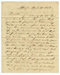 Letter from Charles Haskell to Langdon Cheves Jr., March 14th, 1862