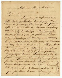 Letter from Charles Haskell to Langdon Cheves Jr., May 4th, 1862