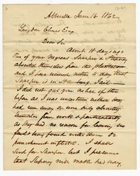 Letter from Charles Haskell to Langdon Cheves Jr., June 16th, 1862
