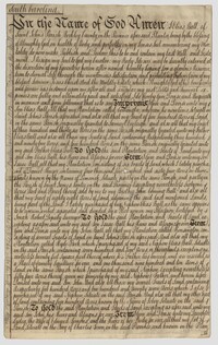Last Will and Testament of Elias Ball II, 1772