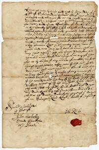 Debt Release from John Rich to John Harleston, June 28, 1646