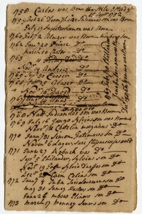 List of Enslaved Children Born Between 1758-1763