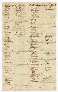 List of Enslaved Persons Given Allowances at Limerick Plantation, 1808