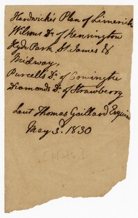 Lists of Land Plats, 1830