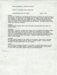 VISTA Progress Report, May 4-8, 1970