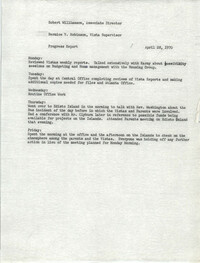 VISTA Progress Report, April 1970