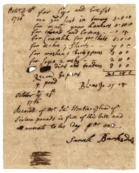 Receipt for John Hentie, 1736