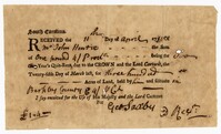 Receipt for John Hentie, 1731