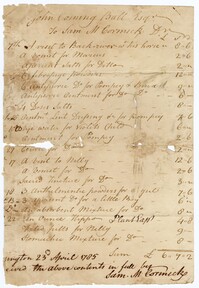 Receipt for Sam McCormick, 1785