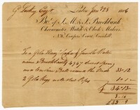 Receipt for Caroline Ball, 1806
