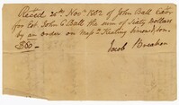 Receipt for Keating Simons, 1802