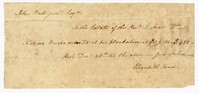 Receipt for Elizabeth Frost from John Ball Jr., 1811