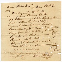 Receipt for John Phillips from Isaac Ball, 1819