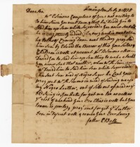 Letter from Elias Ball II to his son John Ball, July 3, 1775