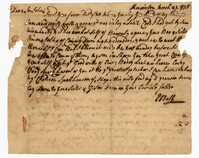 Letter from Elias Ball II to his son John Ball, March 27, 1775