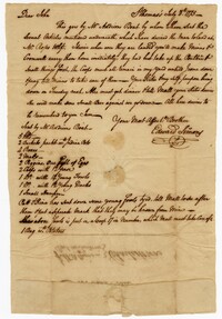 Letter from Edward Simons to John Ball, July 8, 1775