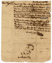 Letter from Elias Ball II to his Son John Ball, July 25, 1775