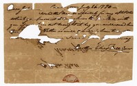 Letter from Elias Ball III to his Brother John Ball, July 26, 1776