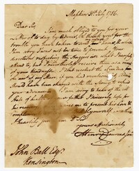 Letter from Henry Laurens Jr. to John Ball, July 31, 1786