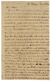 Letter from Abigail Cornell to Mrs. John Coming Ball, November 5, 1792