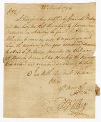 Letter to Captain John Ball, March 22, 1795