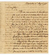 Letter from John Ball Sr. to his Son John Ball Jr., August 12, 1798