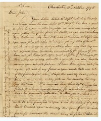 Letter from John Ball Sr. to his Son John Ball Jr., October 21, 1798
