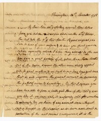 Letter from Jane Ball to her Son John Ball Jr., November 30, 1798