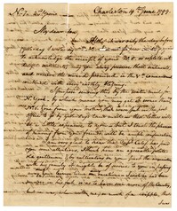 Letter from John Ball Sr. to his Son John Ball Jr., June 19, 1799