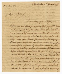 Letter from John Ball Sr. to his Son John Ball Jr., August 15, 1799