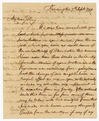 Letter from John Ball Sr. to his Son John Ball Jr., September 7, 1799