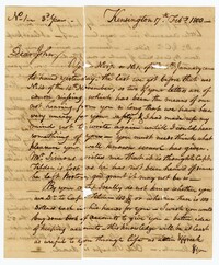 Letter from John Ball Sr. to his Son John Ball Jr., February 17, 1800