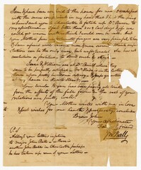 Letter from John Ball Sr. to his Son John Ball Jr., April of 1800