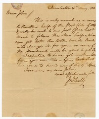 Letter from John Ball Sr. to his Son John Ball Jr., May 26, 1800